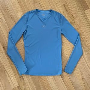Under Armour HeatGear lightweight V neck compression long sleeve shirt